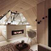Aurora Igloo Cabin at Vaattunki Wilderness Resort. 